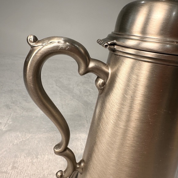 Colonial Pewter Broadman Lighthouse Coffee Tea Pot LongSpout Sugar & Creamer 130 - Picture 10 of 16